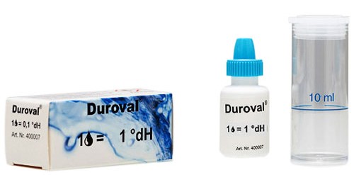 DUROVAL® 1 drop = 1 °dH Drop Count Titration Test (50 pcs. neutral incl. folding box)